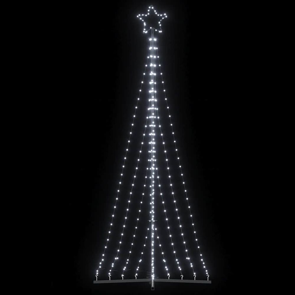 Sapin de noël lumineux led pour jardin 8 modes d'éclairage blanc froid 250 cm