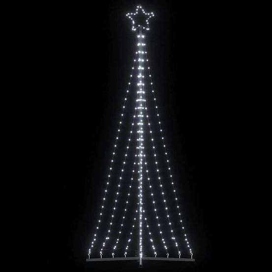 Sapin de noël lumineux led pour jardin 8 modes d'éclairage blanc froid 250 cm