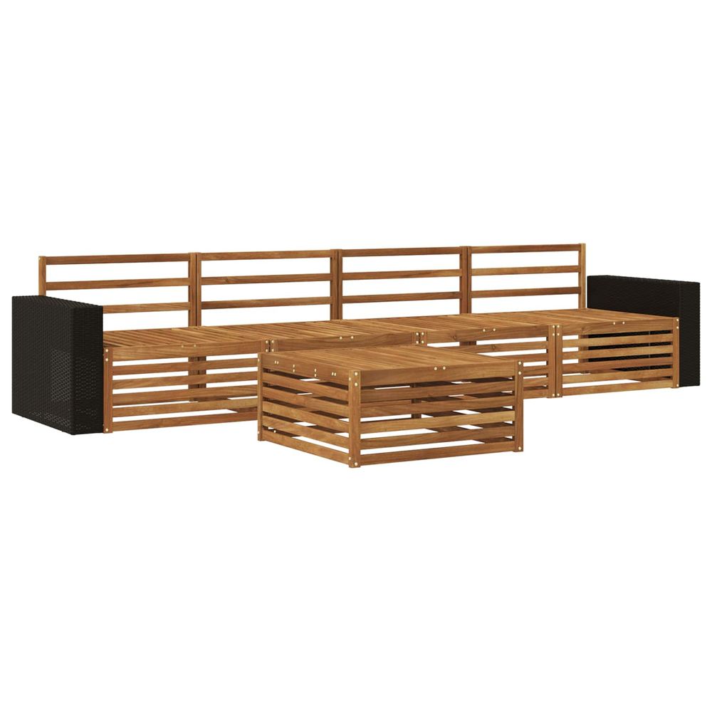 Ensemble de canapés d'extérieur 5 pc naturel