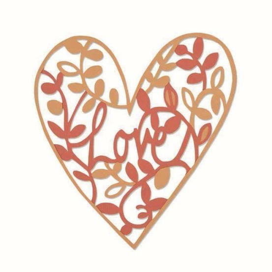 Matrice de découpe sizzix - cœur végétal