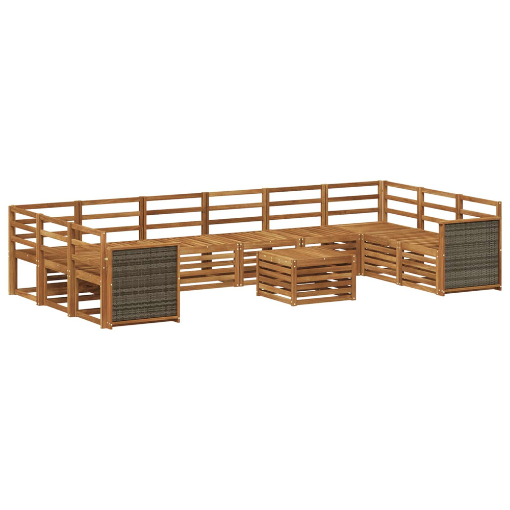Ensemble de canapés d'extérieur 8 pcs naturel