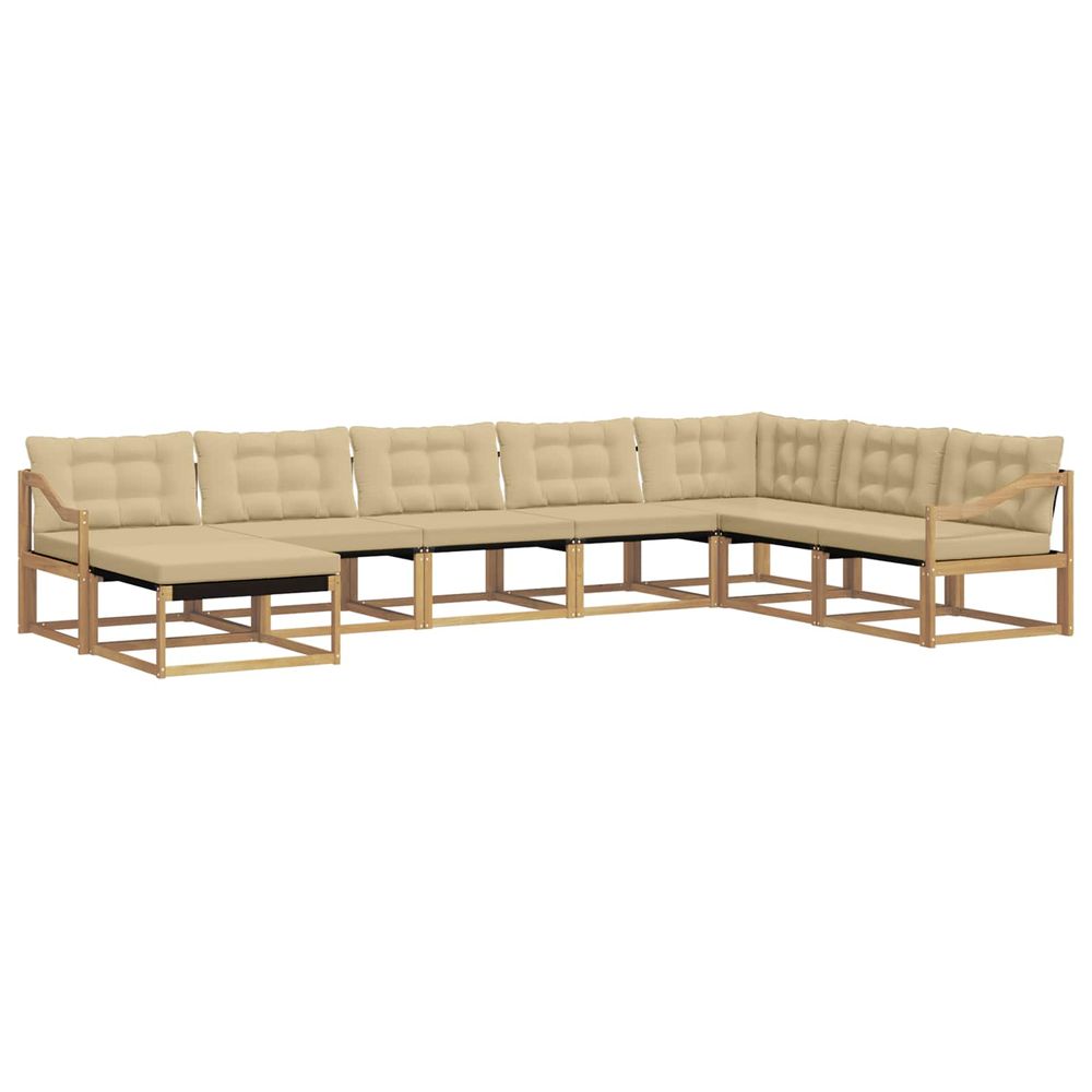 Ensemble de canapés d'extérieur 8 pc blanc et beige