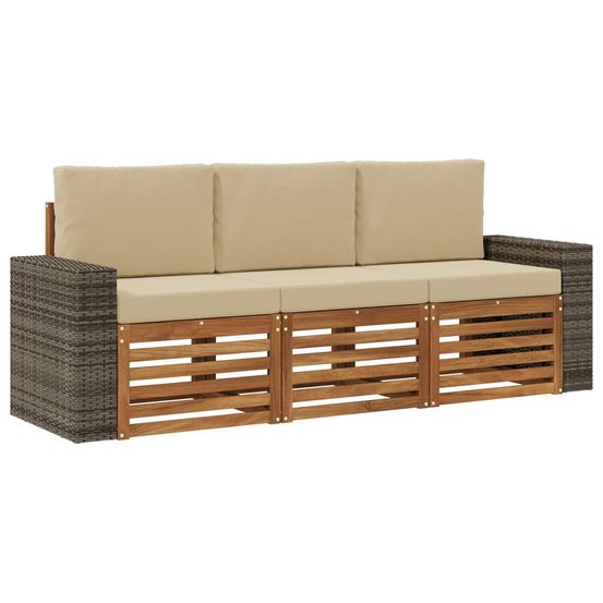 Ensembles de canapés 3 pc bois d'acacia massif