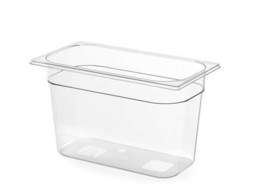 Bac gastronorme profi line gn 1/3 7,8l polycarbonate transparent 325x176x(h)200 mm - hendi