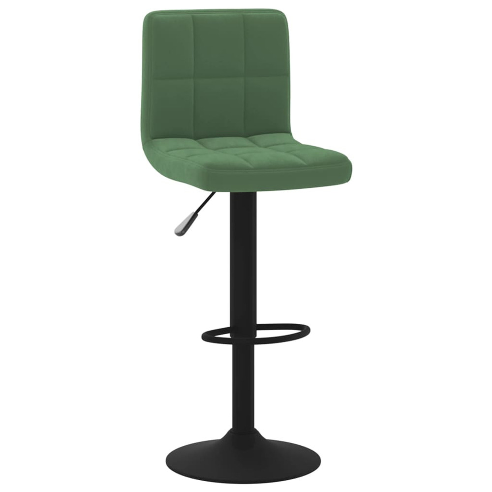 Tabouret de bar vert foncé velours
