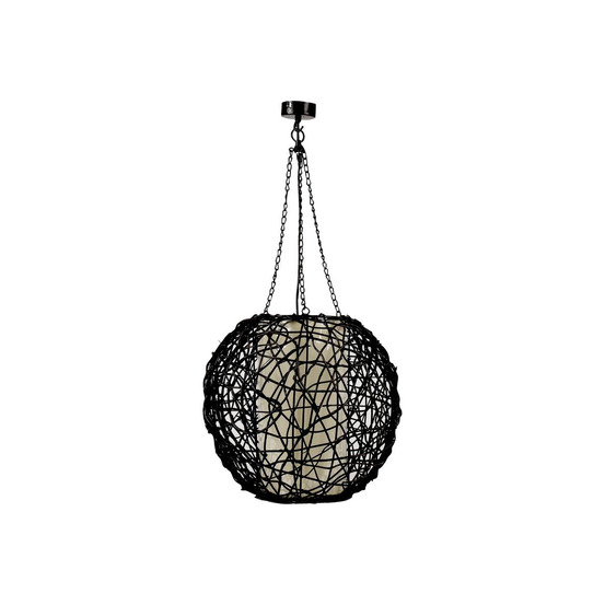 Lampe boule rotin