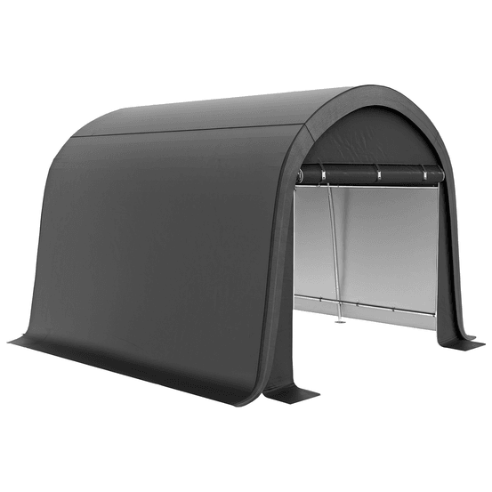 Tente de stockage jardin acier galvanisé 3 x 3 m grise double porte zippée étanche - comfortxl outdoor living