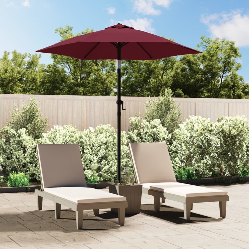 Parasol bordeaux 200x224 cm aluminium