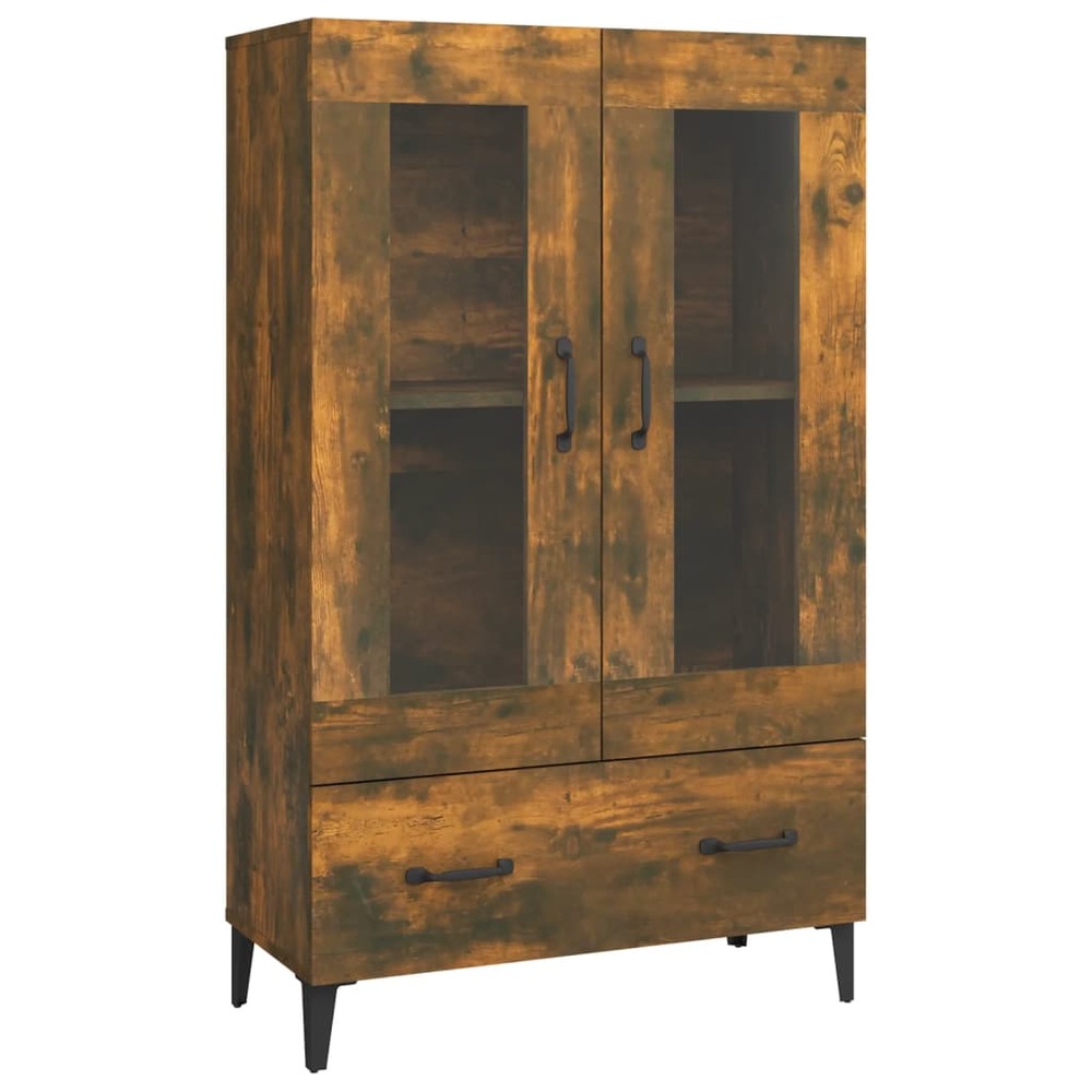 Buffet bahut commode armoire meuble de rangement organisateur cuisine salle de séjour salon haut 70 x 31 x 115 cm bois d'ingé