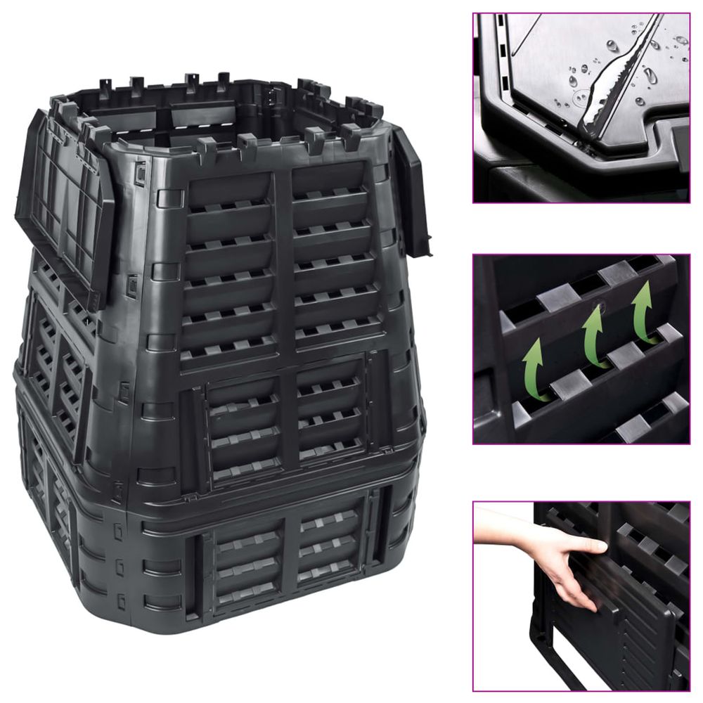 Composteur de jardin Noir