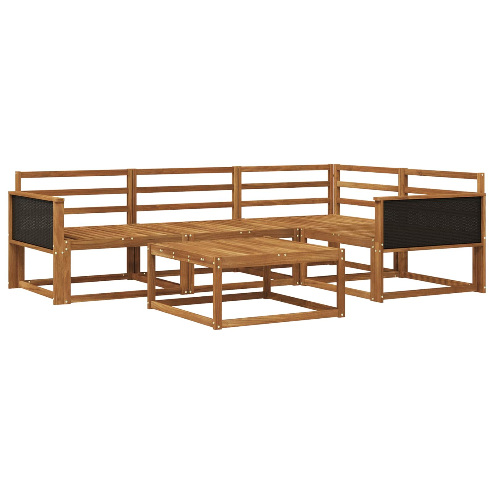 Ensemble de canapés d'extérieur 5 pcs naturel
