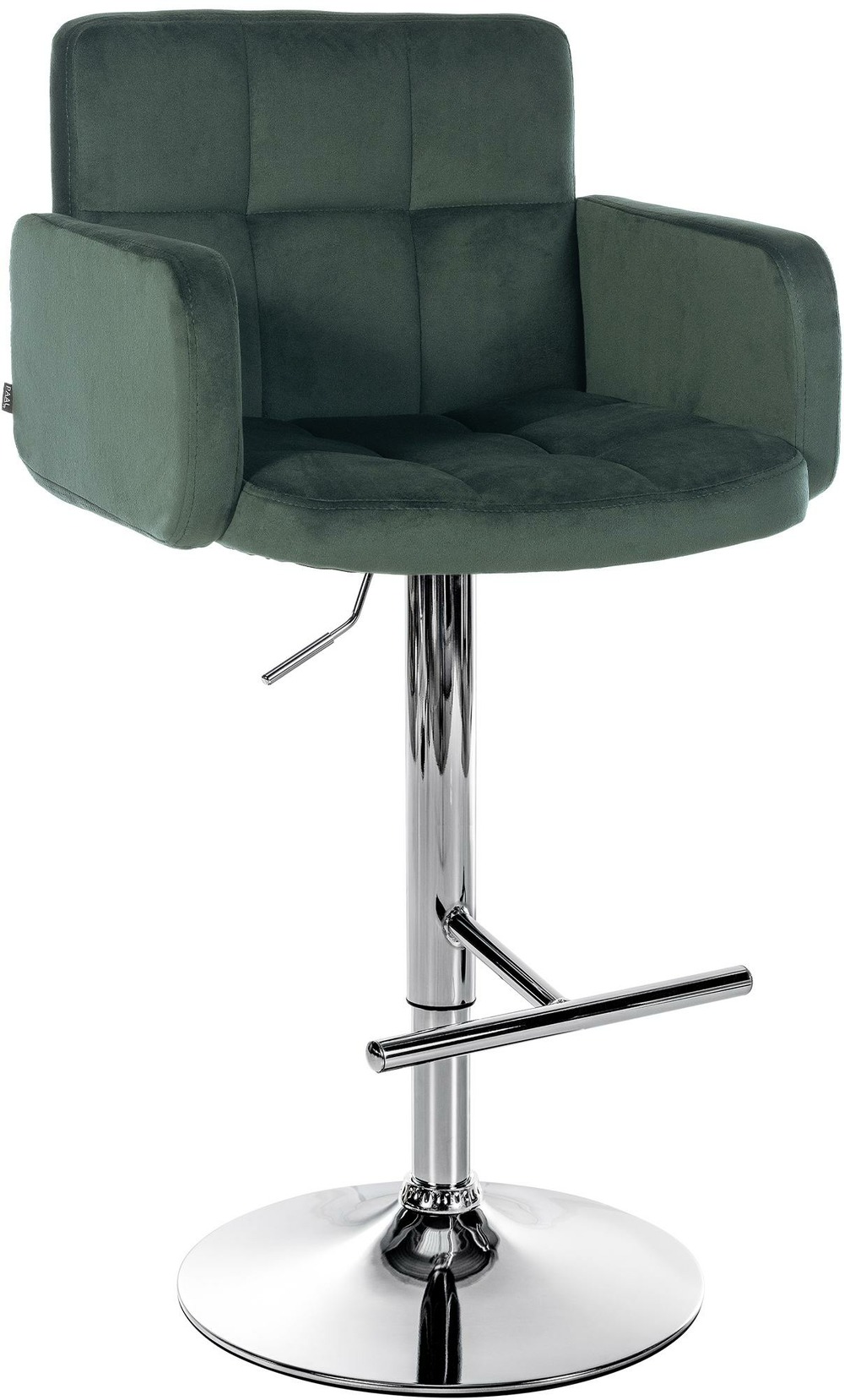 Tabouret de bar los angeles velours chrome