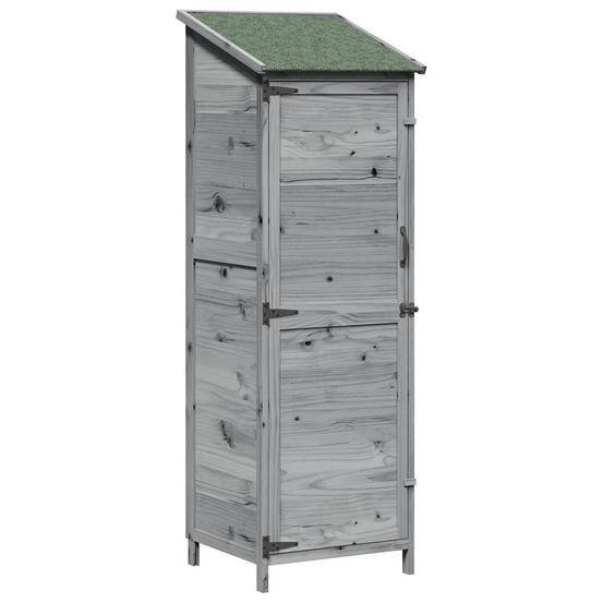 Abri de jardin gris 59,5 x 56 x 176,5 cm bois de sapin massif