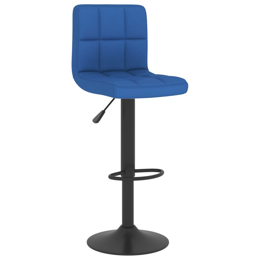 Tabouret de bar bleu tissu