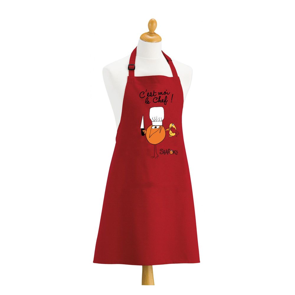 Tablier de cuisine shadoks c'est moi le chef recyclé
