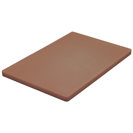 Planche à découper 450 x 350 x 20 mm basse densité marron - hygiplas