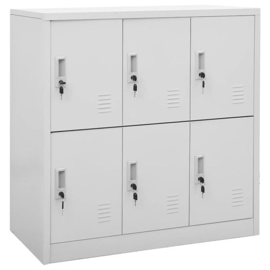 Armoire à casiers gris clair 90x45x92,5 cm acier