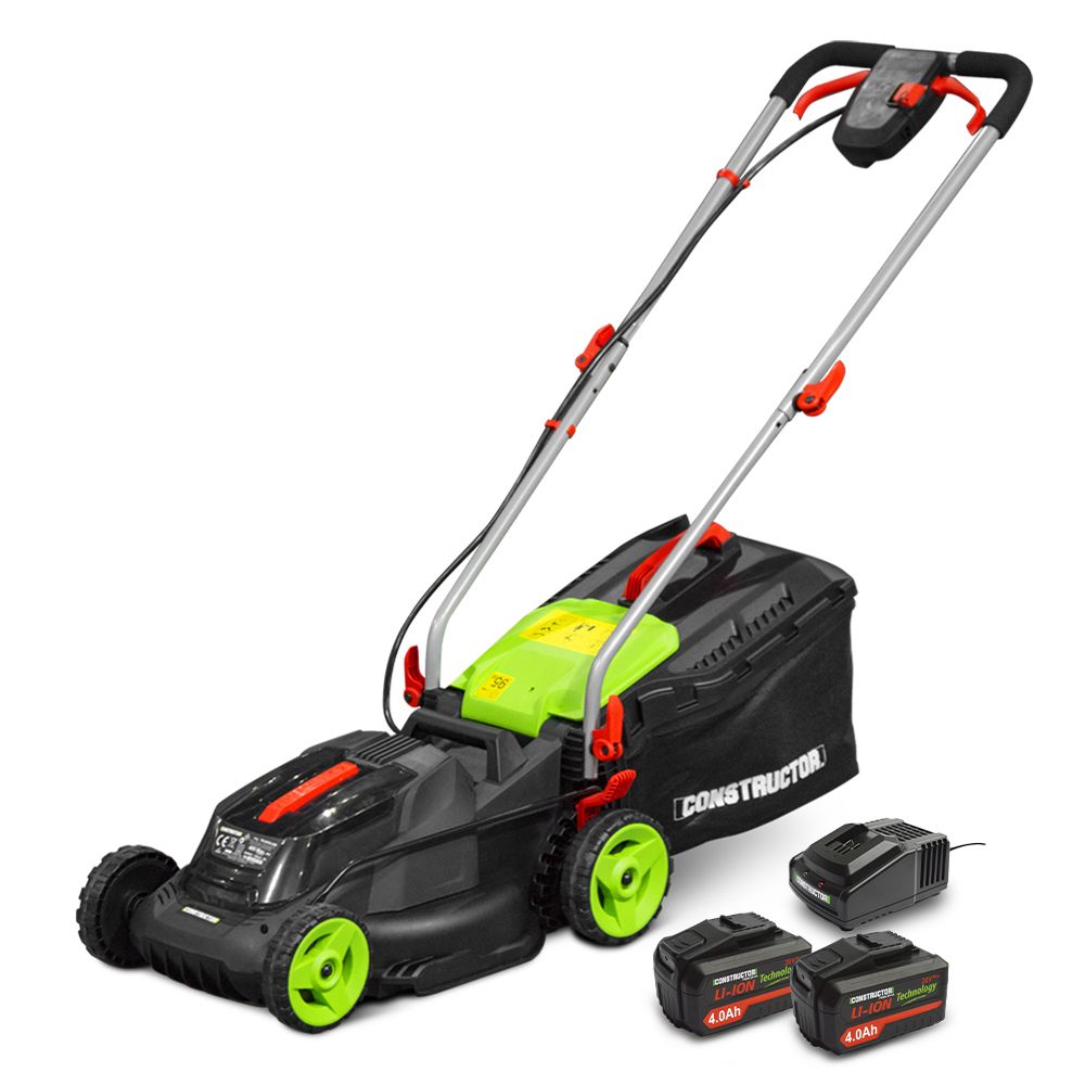 Tondeuse rechargeable 40v (2x20v) 34 cm avec 2 batteries 4ah et chargeur - const