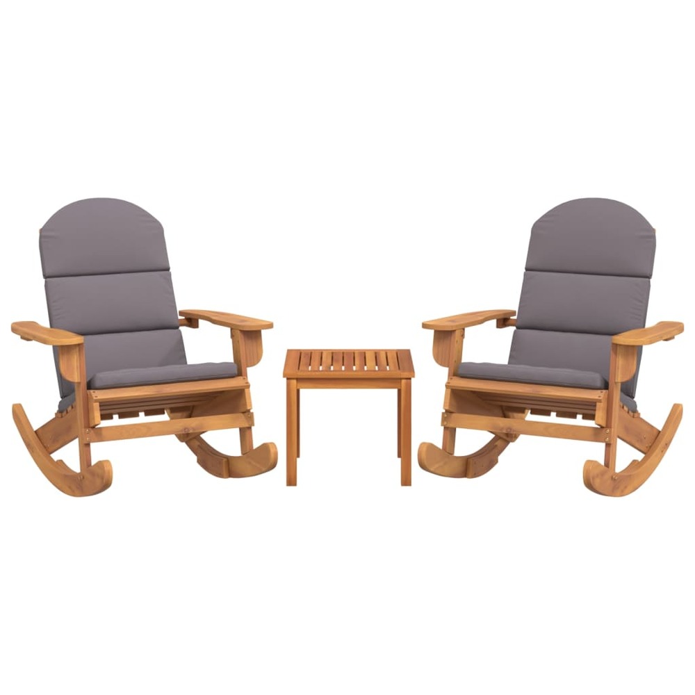 Ensemble de salon de jardin meuble d'extérieur ensemble de mobilier adirondack 3 pièces bois acacia solide