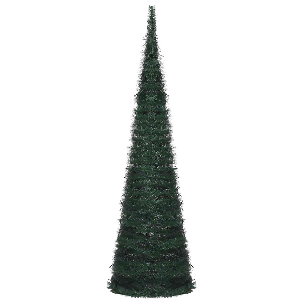 Sapin de noël with led string lights vert 150 x 150 cm pvc