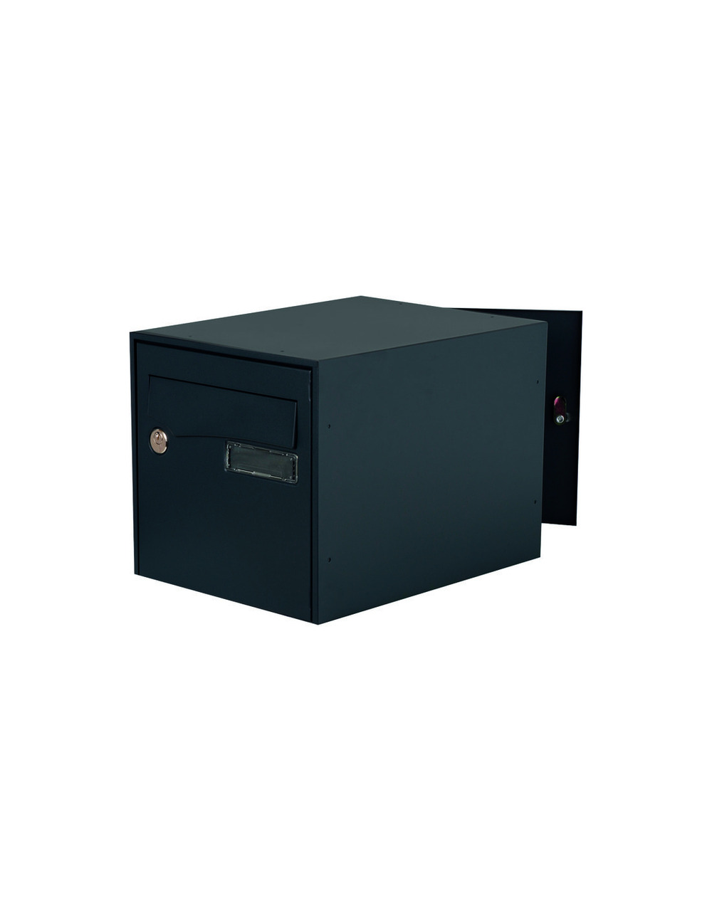 Boite aux lettres loft acier double porte gris anthracite - decayeux