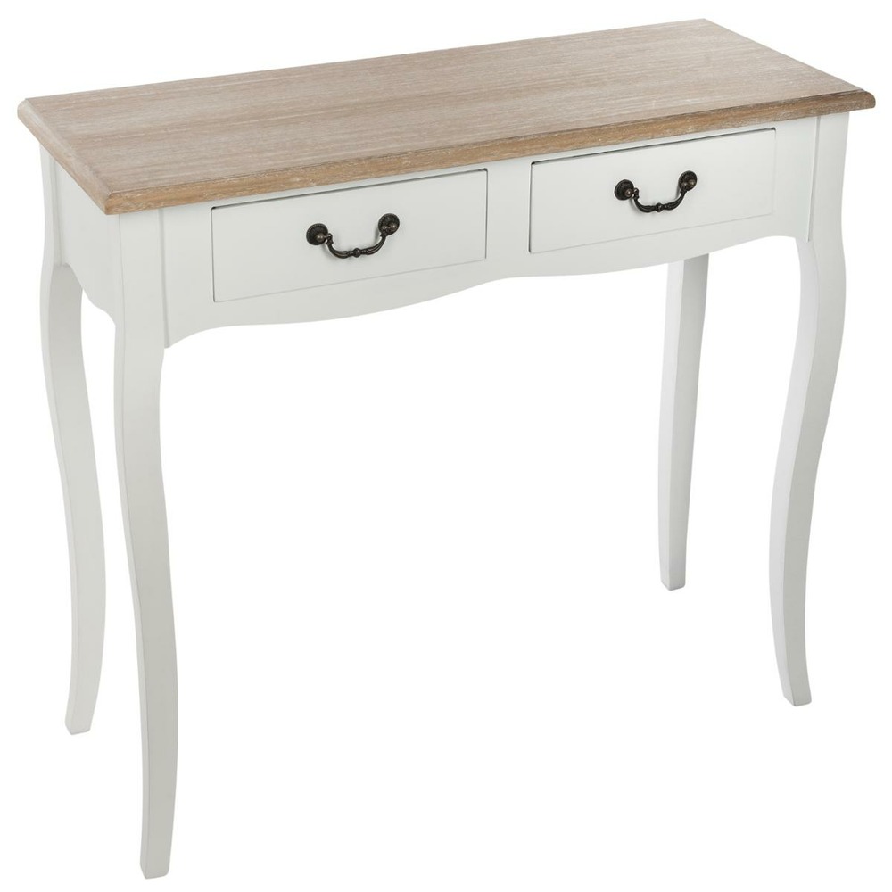 Console 2 tiroirs bois naturel chrysa
