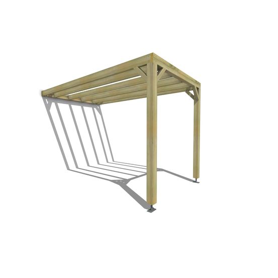 Pergola bois • 2m x 4m • adossée • sens profondeur • livraison comprise