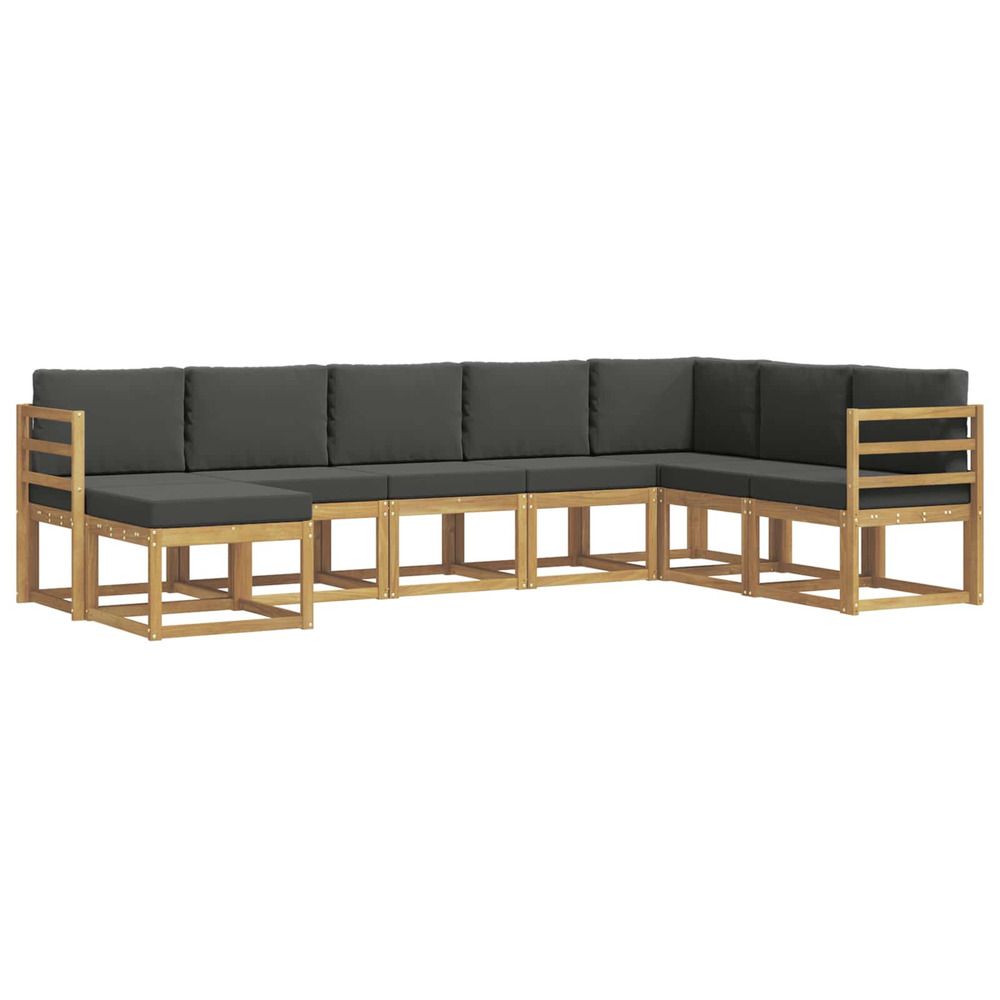 Ensemble de canapés d'extérieur 8 pc blanc et anthracite
