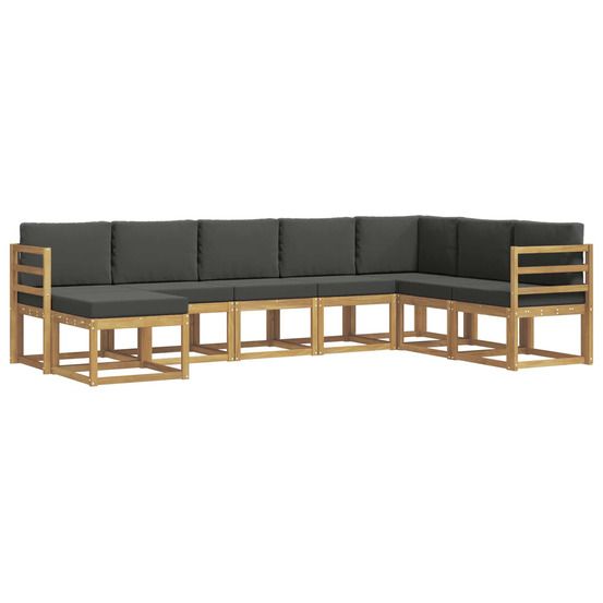 Ensemble de canapés d'extérieur 8 pc blanc et anthracite