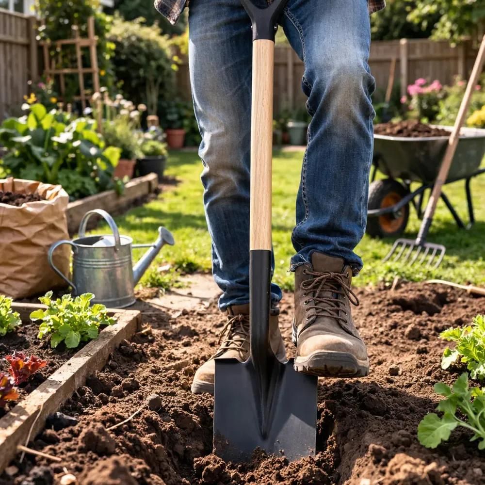 Bêche progarden® 115 cm - manche en bois robuste