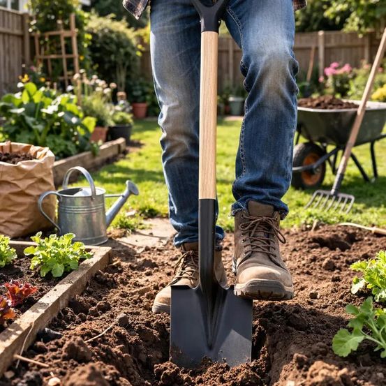 Bêche progarden® 115 cm - manche en bois robuste