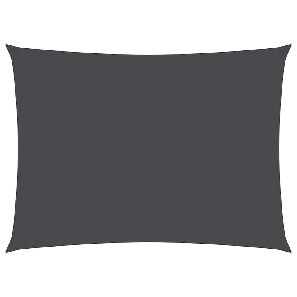 Voile de parasol tissu oxford rectangulaire 3x5 m anthracite