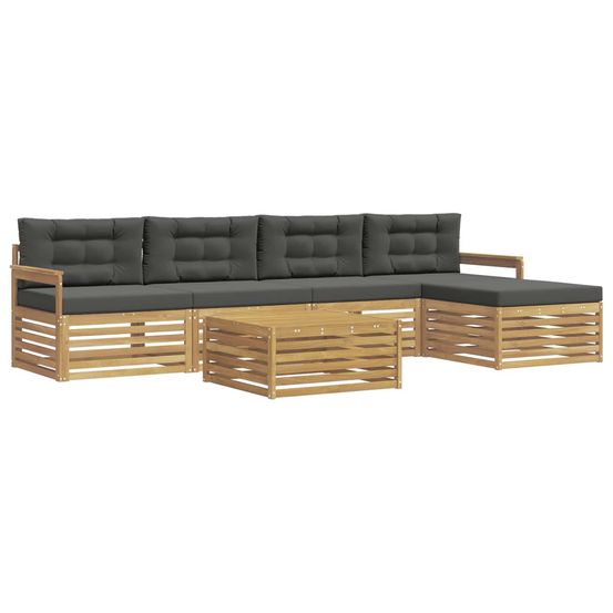 Ensemble de canapés d'extérieur 7 pc blanc et anthracite