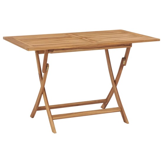 Table pliable de jardin 120x70x75 cm bois de teck solide