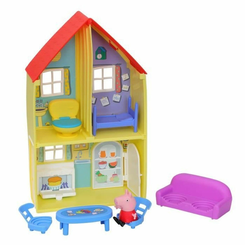 Jouet la maison familiale de peppa pig - une figurine et 6 accessoires