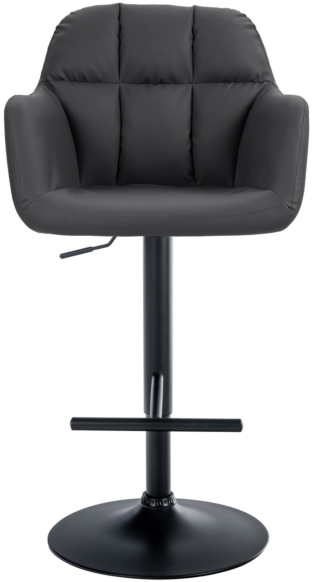 Tabouret de bar natoma simili cuir noir