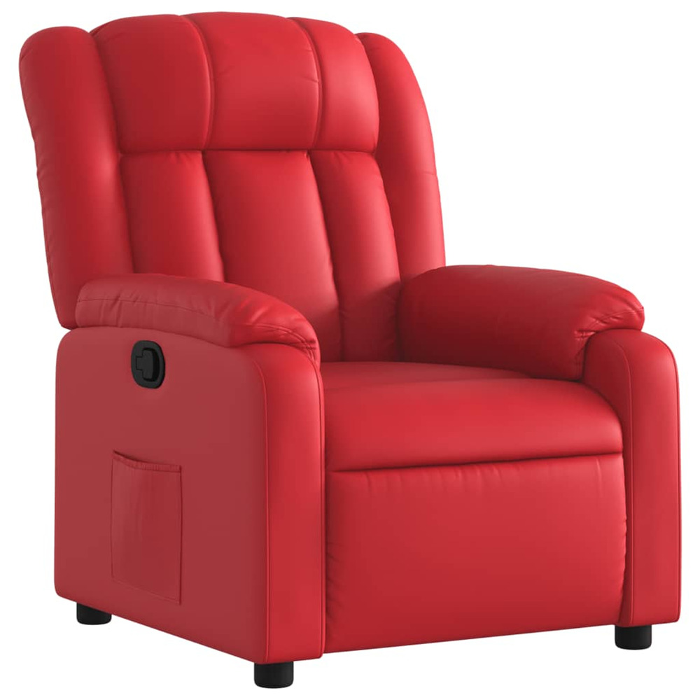 Fauteuil inclinable rouge similicuir