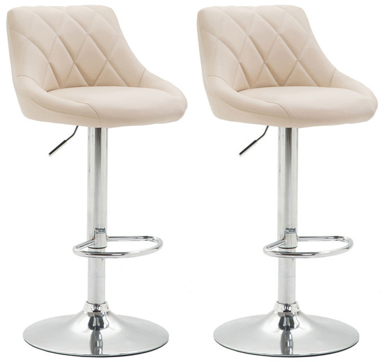 Lot de 2 tabourets de bar lazio simili cuir c