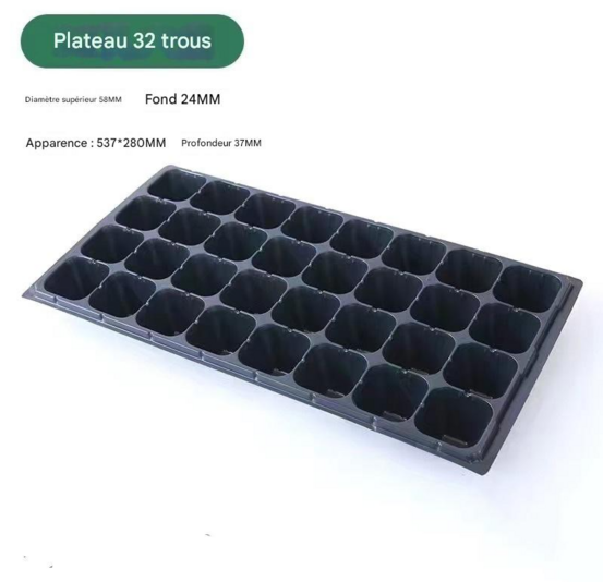 Plateau de semis de légumes, 32 trous