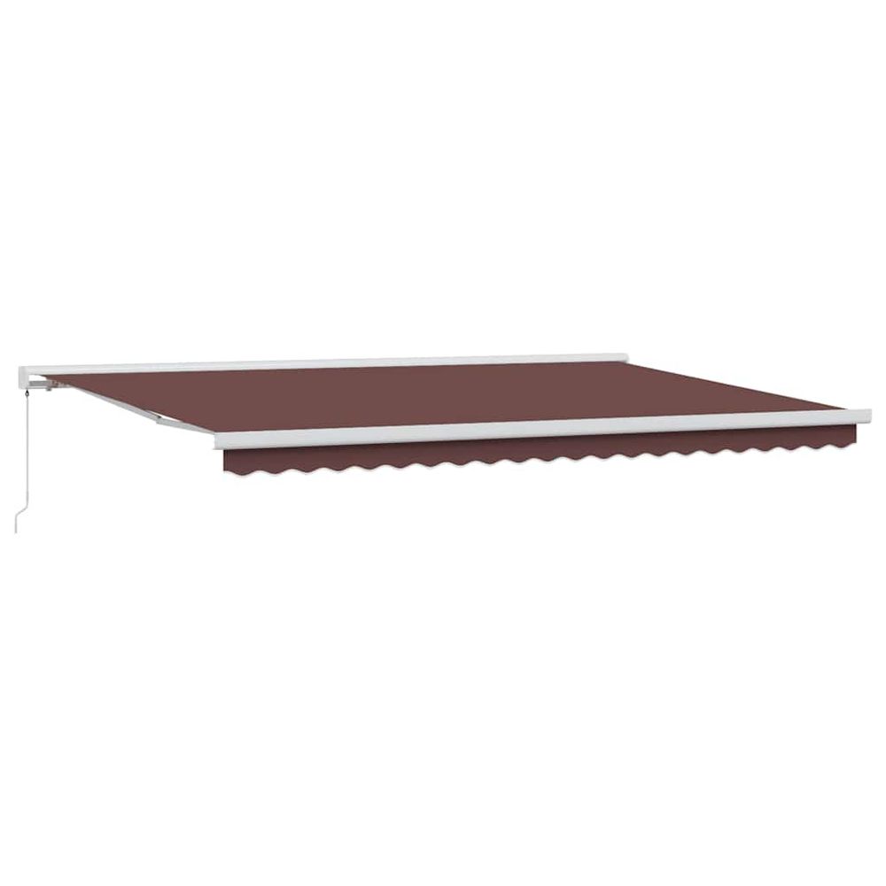 Auvent manuel rétractable marron 500x300 cm