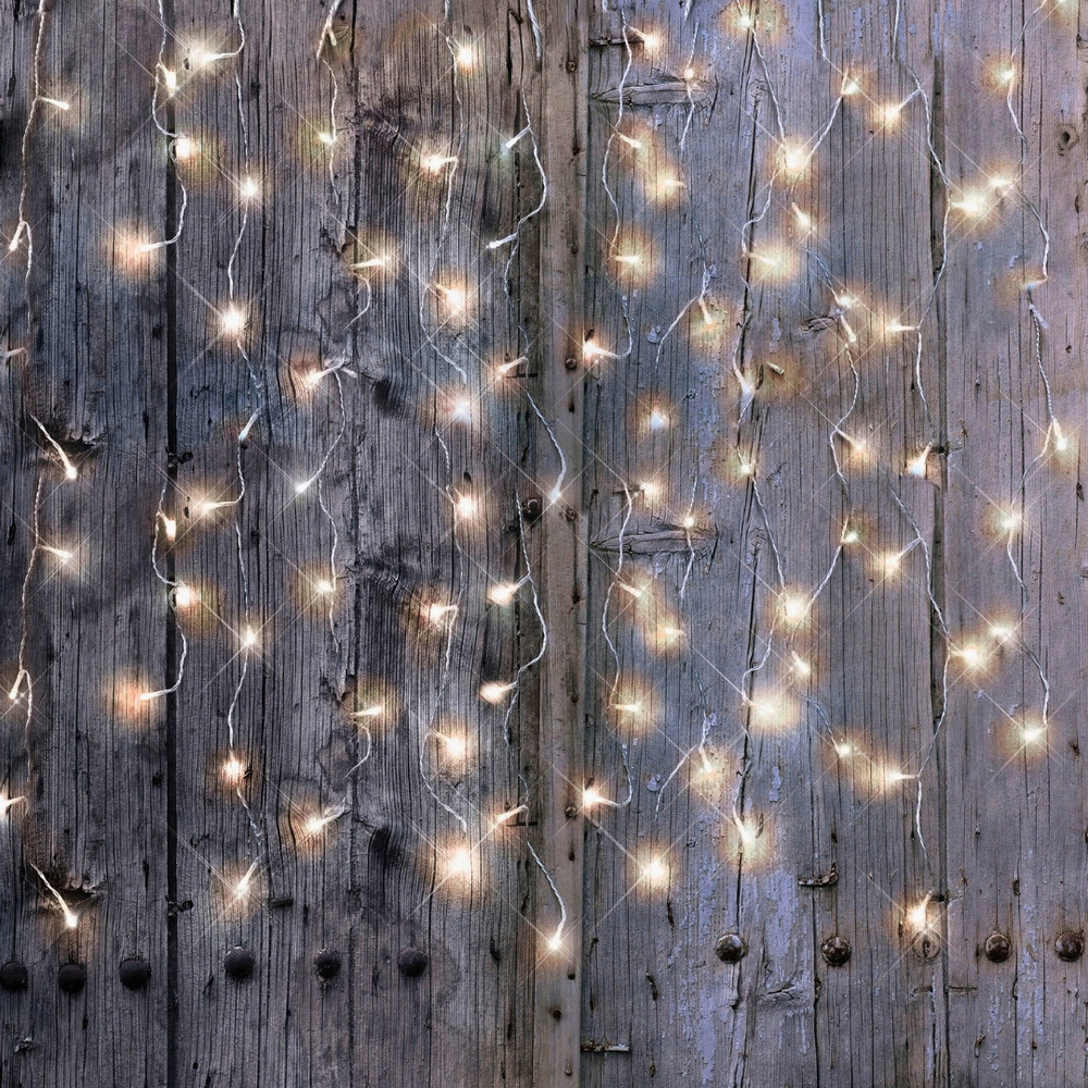 Rideau flicker light® led blanc pur – 2m x 2m ip44 connectable x3, effet flash