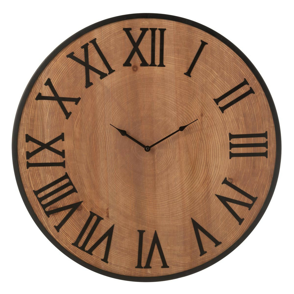 Horloge murale effet bois 