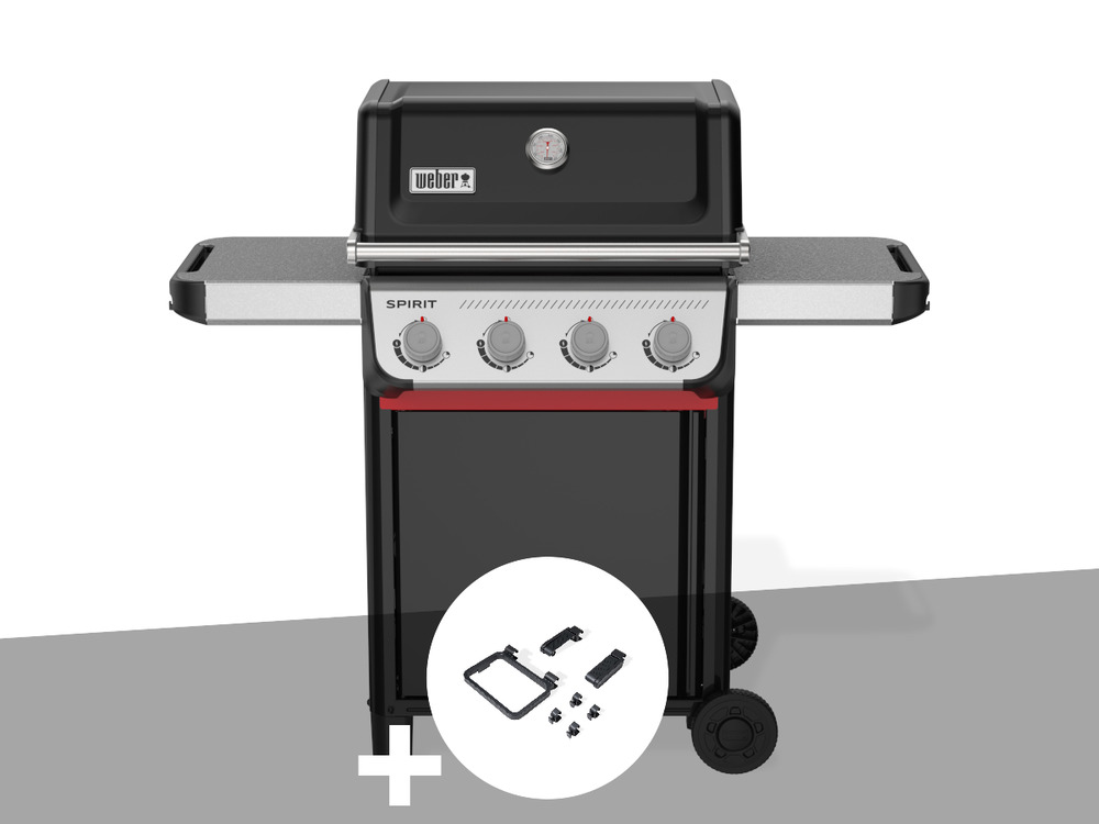 Barbecue à gaz spirit e-410 + set d'accessoires clipsables works