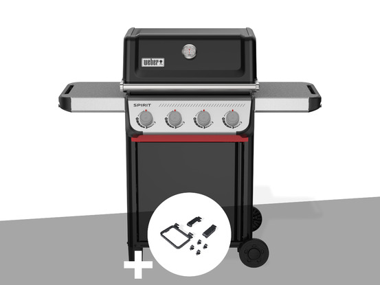 Barbecue à gaz spirit e-410 + set d'accessoires clipsables works