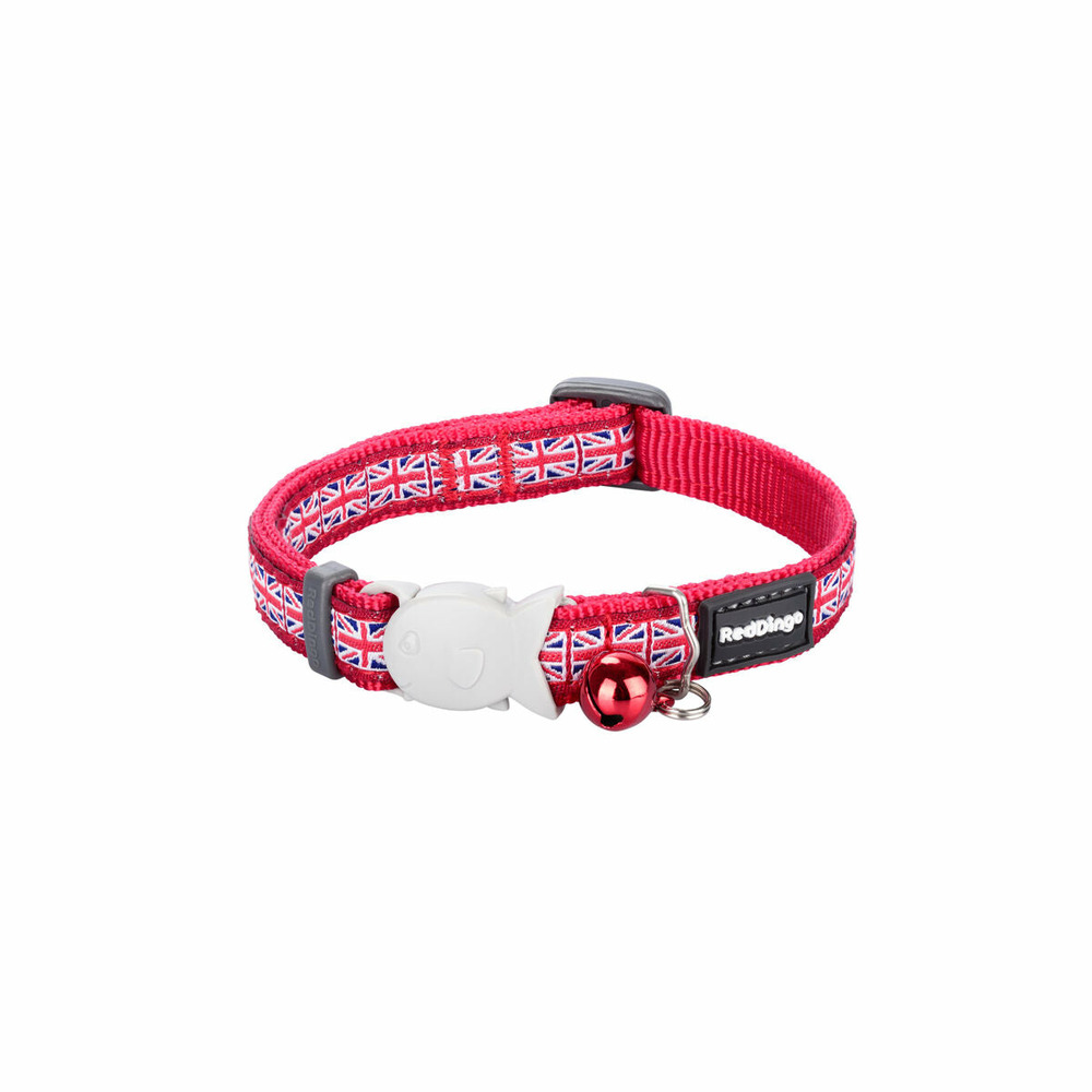 Collier pour chat red dingo union jack 20-32 cm rouge