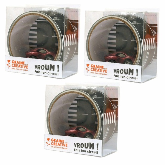 3 masking tapes circuit de voiture - 5 m x 4,8 cm