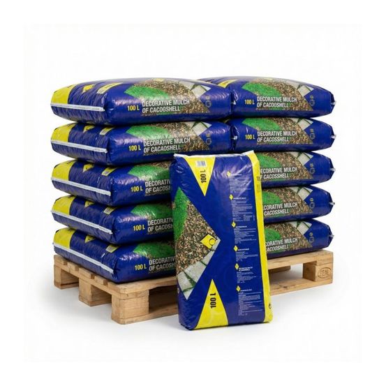 Fertilisant naturel en coque de cacao - 10 sacs de 100 litres - f-pai001-10x100
