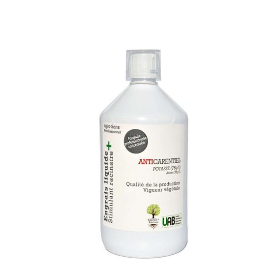 Potasse organique, formule liquide concentrée - agro sens - 500 ml (250 litres de préparation)