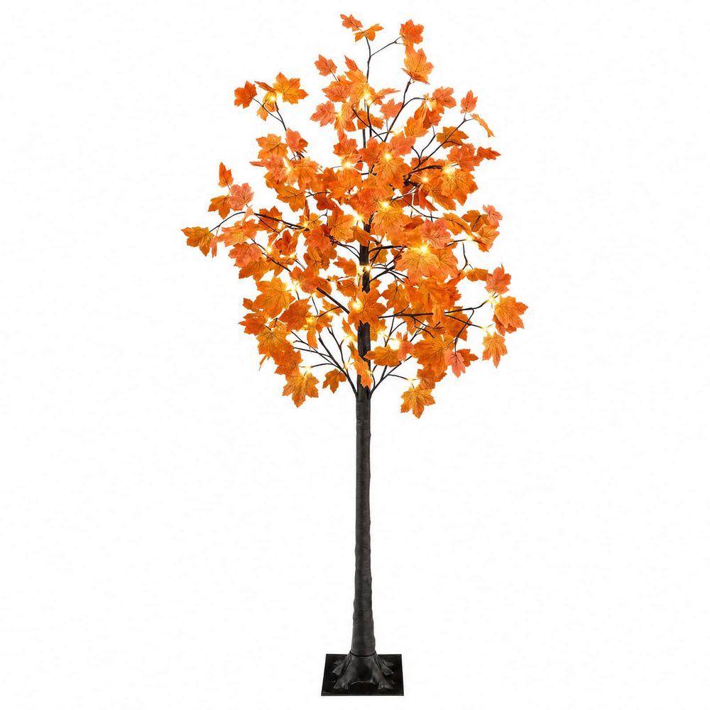 Érable de noël lumineux led marron 180 cm plastique 120 led