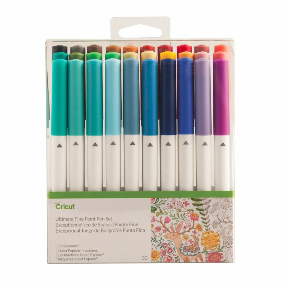 30 feutres multicolores à pointes fines cricut